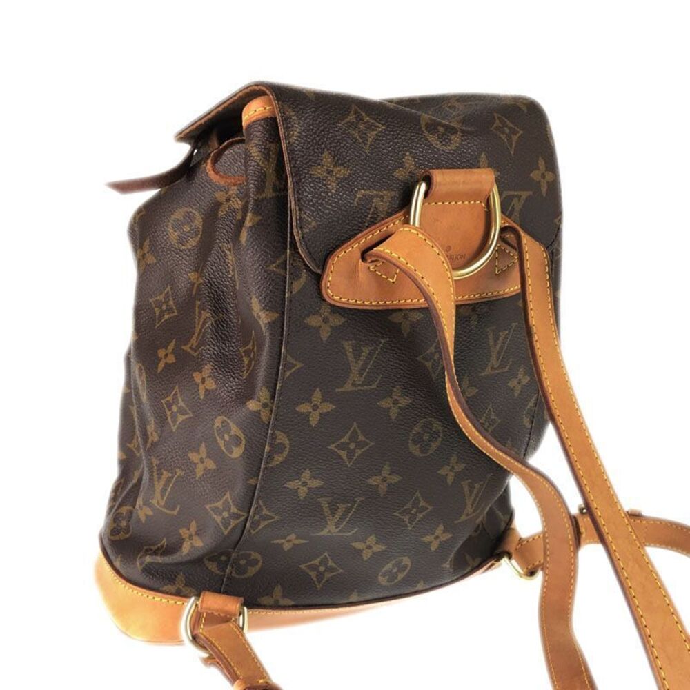 Louis Vuitton Monogram Bag Montsouris Backpack Drawstring Rucksack ti Brown